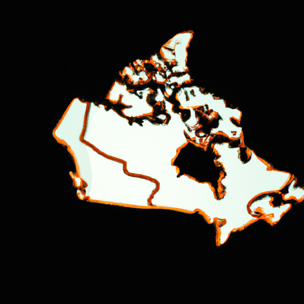 AI-generated simplified map of Canada